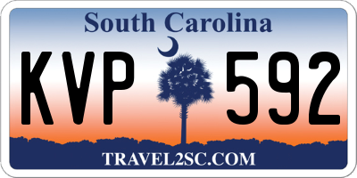 SC license plate KVP592