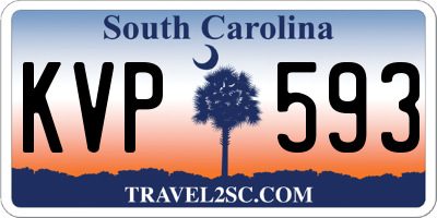 SC license plate KVP593