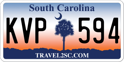 SC license plate KVP594