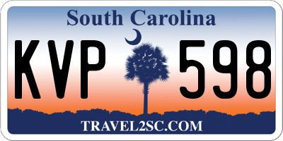 SC license plate KVP598