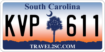 SC license plate KVP611