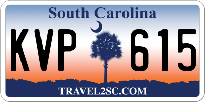 SC license plate KVP615