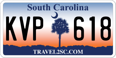 SC license plate KVP618