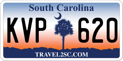 SC license plate KVP620