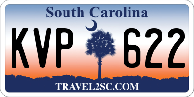 SC license plate KVP622
