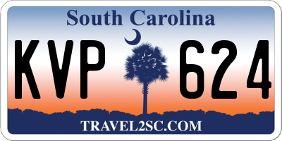 SC license plate KVP624