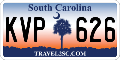 SC license plate KVP626