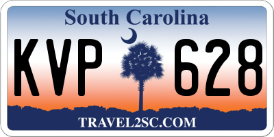 SC license plate KVP628