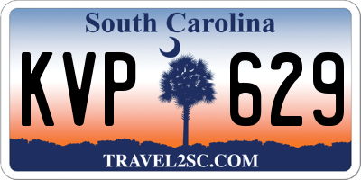 SC license plate KVP629