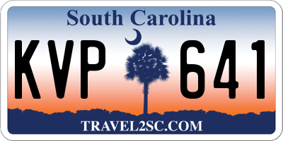 SC license plate KVP641