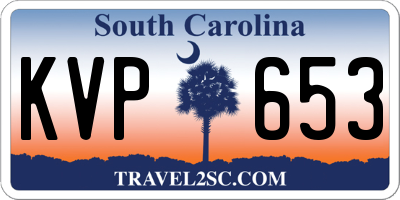 SC license plate KVP653