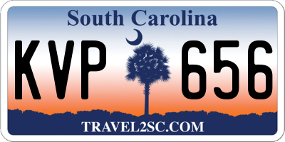 SC license plate KVP656