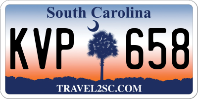 SC license plate KVP658