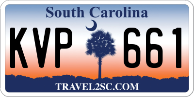 SC license plate KVP661