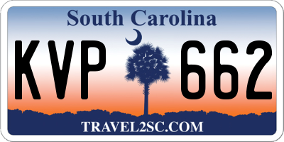 SC license plate KVP662