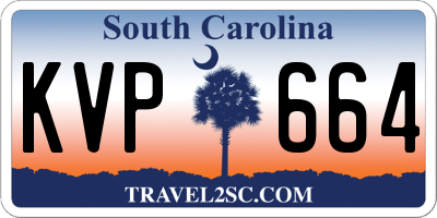 SC license plate KVP664