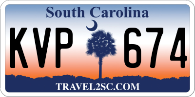 SC license plate KVP674