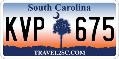 SC license plate KVP675