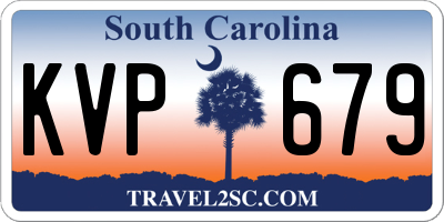 SC license plate KVP679