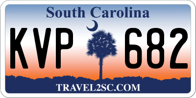 SC license plate KVP682