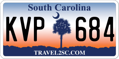 SC license plate KVP684
