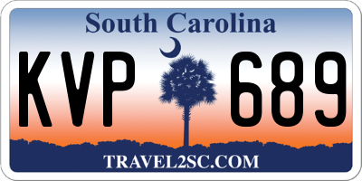 SC license plate KVP689