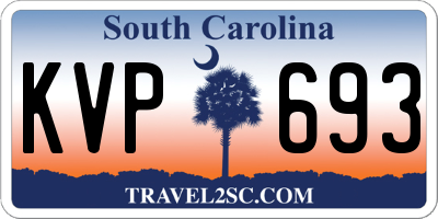 SC license plate KVP693