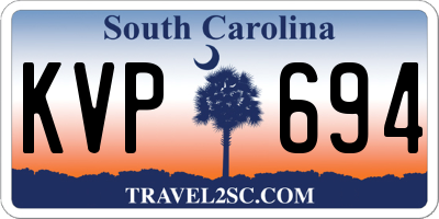 SC license plate KVP694