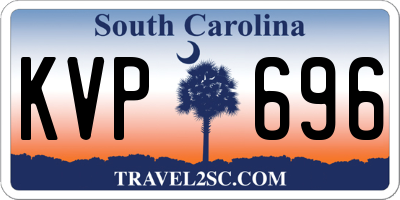SC license plate KVP696