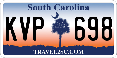 SC license plate KVP698