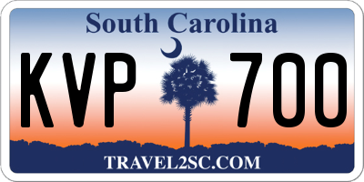 SC license plate KVP700
