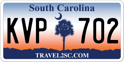 SC license plate KVP702