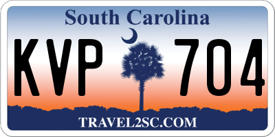 SC license plate KVP704