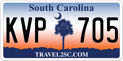 SC license plate KVP705