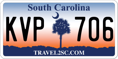 SC license plate KVP706