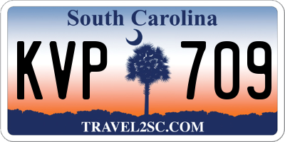 SC license plate KVP709