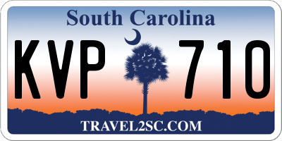 SC license plate KVP710