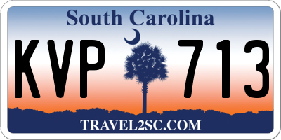SC license plate KVP713