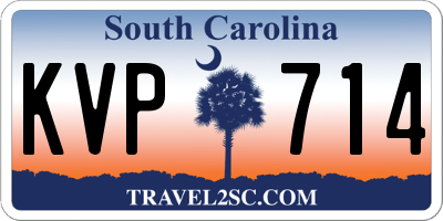 SC license plate KVP714