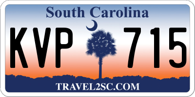 SC license plate KVP715