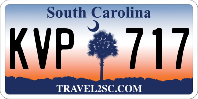 SC license plate KVP717