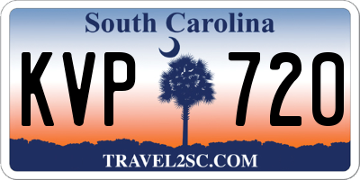 SC license plate KVP720