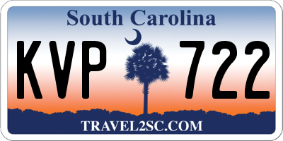 SC license plate KVP722