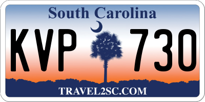 SC license plate KVP730