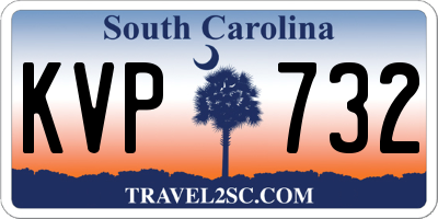 SC license plate KVP732