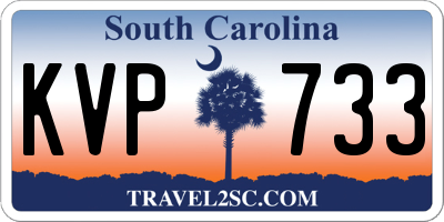 SC license plate KVP733