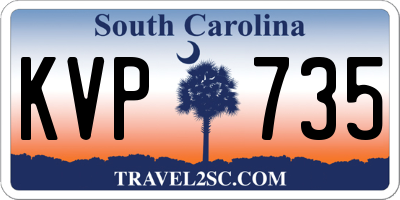 SC license plate KVP735