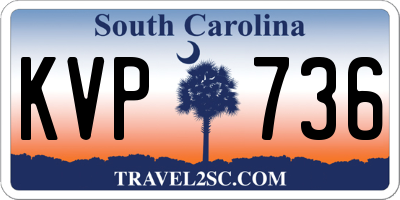 SC license plate KVP736