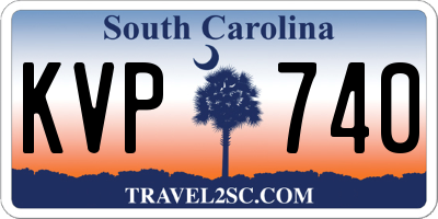 SC license plate KVP740