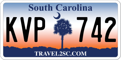 SC license plate KVP742